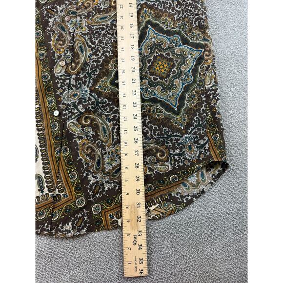 Y2K Emanuel Ungaro Liberté L Multicolor Paisley Pattern Button Down Shirt - Picture 6 of 9
